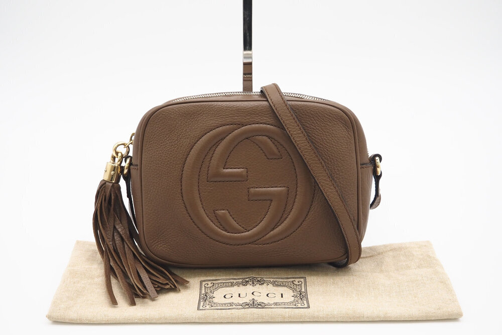 Gucci Soho Disco Bag Shoulder Brown Leather